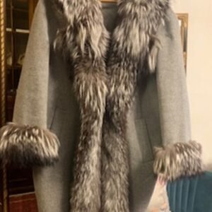 Coat 2 - Italian Brand, Wool & Real Fur, Sizes (36-38-40)