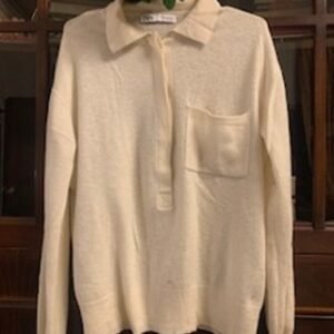 PULL 11 :PULL BLANC CACHEMIRE (36-38)