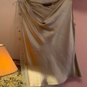 Tops 43: Elegant Beige Satin Top (36-38).